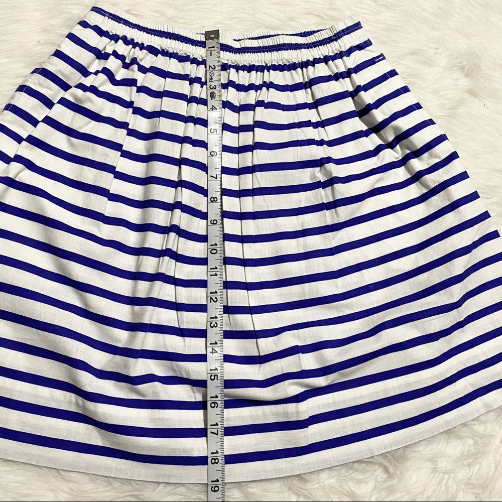 J.CREW Blue and White Striped Skirt - Picture 3 of 5